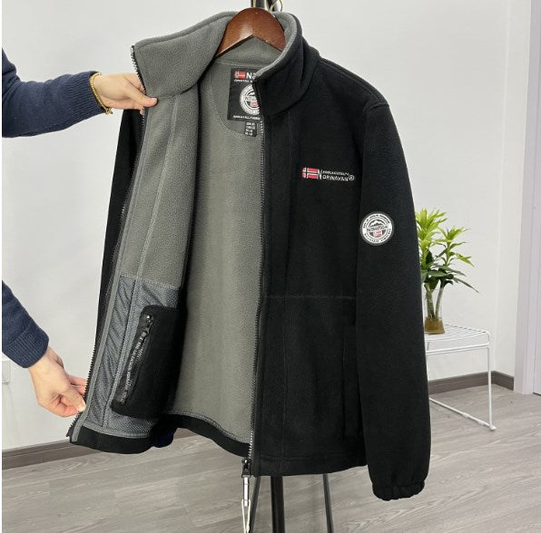 ❄【XS-3XL】 Bărbați casual casual cald toamna și iarna gros catifea fleece plus dimensiunea bărbați sacou
