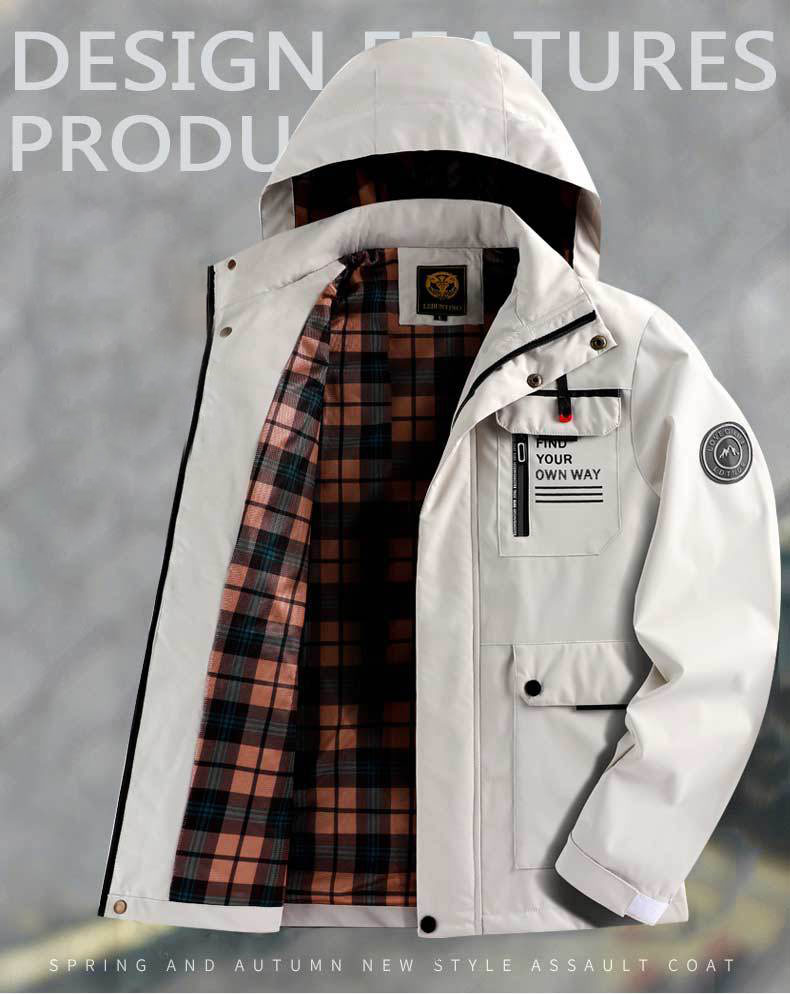 🎆【M-6XL】Nová pánská teplá podzimně-zimní větruodolná a nepromokavá bunda