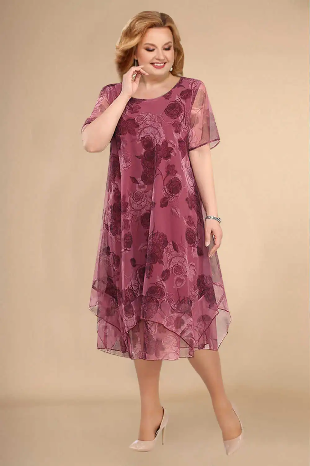 👗🌺【L-5XL】Noua rochie florala din sifon de vara.