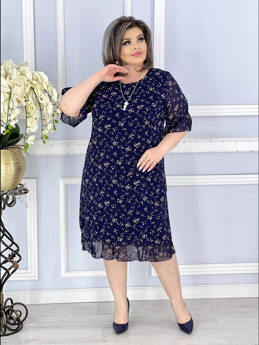 💟【S-5XL】👗Noua rochie eleganta din sifon floral