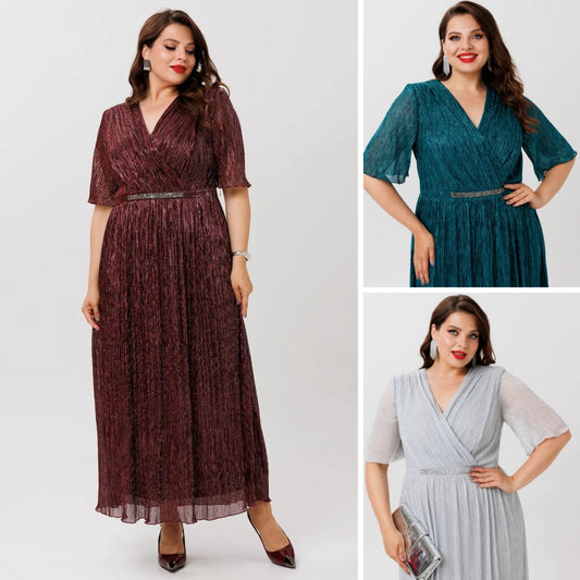 [S-5XL】👗Rochie cu efect de degrade strălucitor｜Ușoară și vaporoasă｜Elegantă și întineritoare