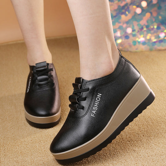 🔥【35-42】Pantofi de damă din piele cu talpă groasă, noua tendință a modei de toamnă