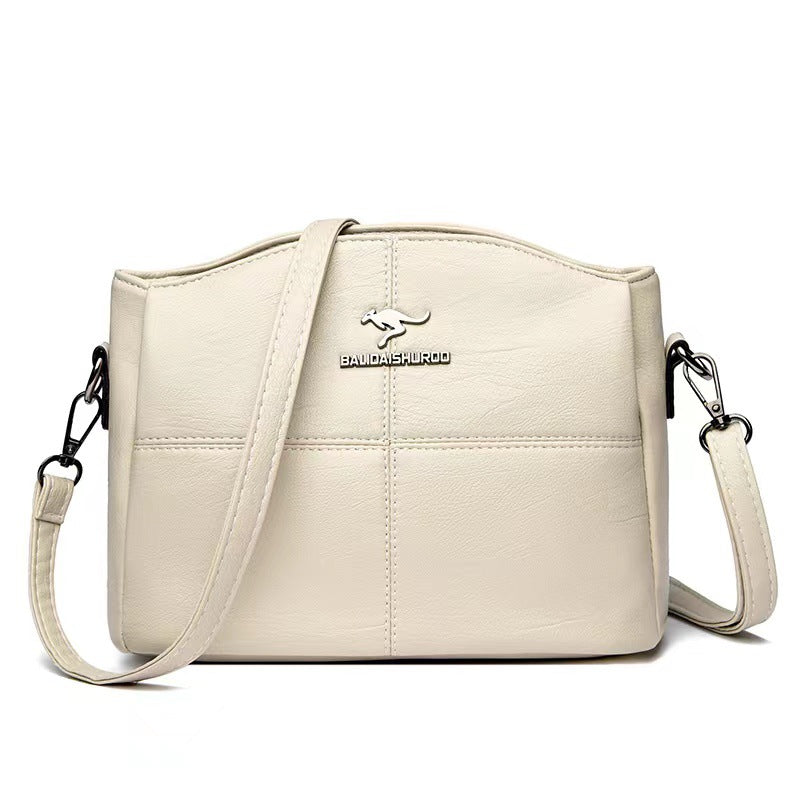 🔥【Cumpărați 1, primiți 1 gratuit】👜👜 Geantă de umăr din piele naturală, în stil nou, retro lucrată manual, la modă și versatilă