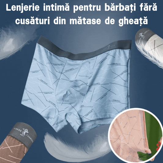 🧊💁‍♂️ (4 kusy) Bezšvové pánske boxerky z ľadovcového hodvábu 