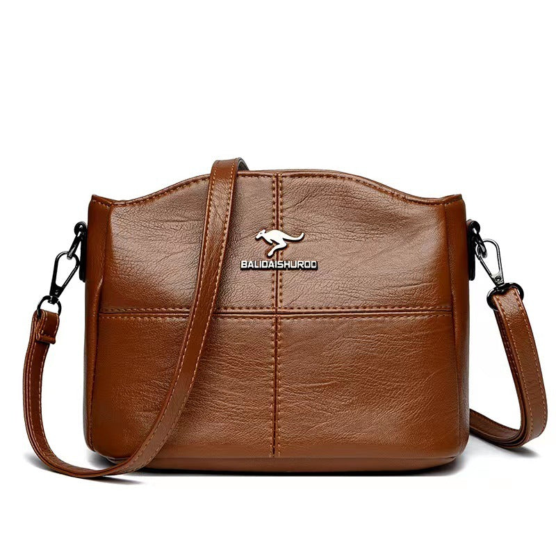 🔥【Cumpărați 1, primiți 1 gratuit】👜👜 Geantă de umăr din piele naturală, în stil nou, retro lucrată manual, la modă și versatilă