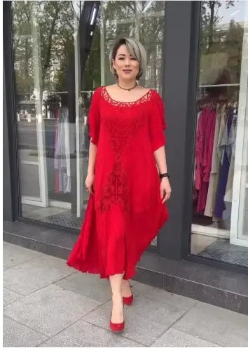 👗2025 Rochie nouă pentru femei cu dantelă lată, mărime mare