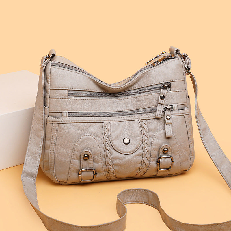 🩰👜 Modna torbica za srednjo in starejšo generacijo, več predelkov, za nošenje na eni rami ali po diagonali, z dovršeno prestižno teksturo