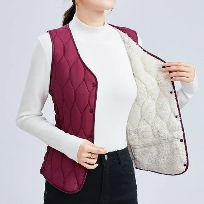 💟 Ženski kratek telovnik za spodnje nošenje. Nov, lahek, topel brezrokavnik za jesen in zimo