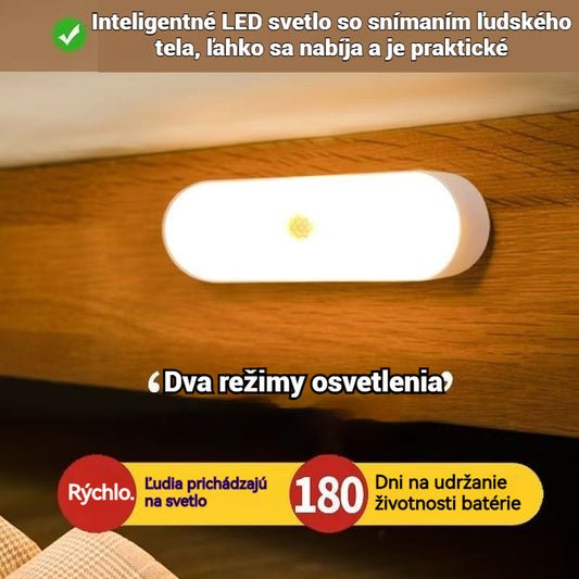 🏡💡Inteligentna LED lučka z zaznavanjem človeškega telesa, enostavna za polnjenje in praktična 【4 kosi】