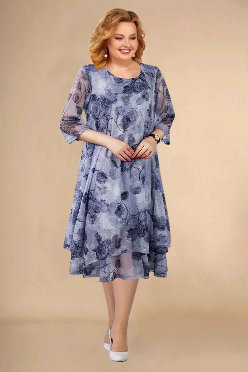 👗🌺【L-5XL】Noua rochie florala din sifon de vara.
