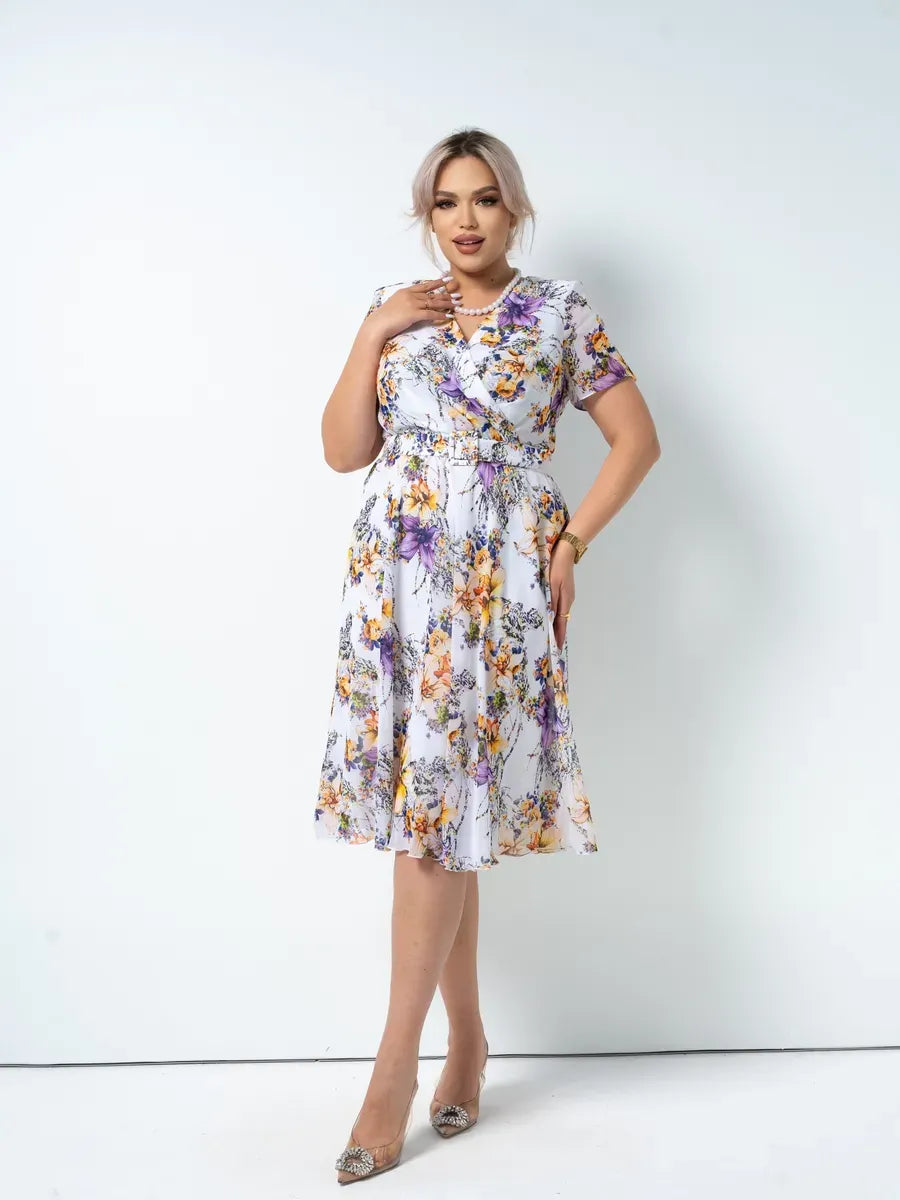 🌸👗【S-5XL】Fustă din șifon cu temperament floral
