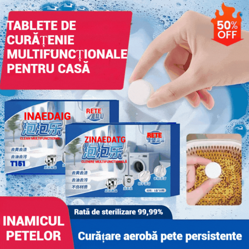 ✨【Curățare rapidă】💦 Tablete efervescente multifuncționale pentru curățenia casei(💥Restaurați prețul inițial)
