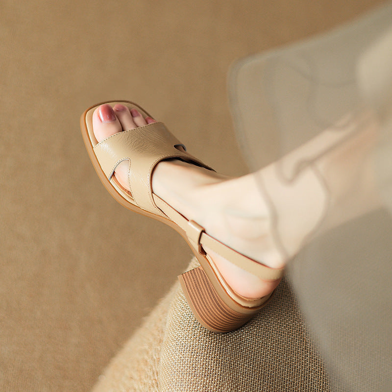 👡【35-40】Sandale de Vară 2025 cu Vârf Pătrat & Deschis. ✨Elegante, Confortabile & Trendy.