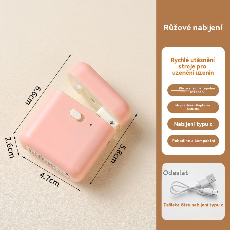 💛 Mini svářečka – Dobíjecí s konektorem typu C, uzamkněte čerstvost jedním dotykem