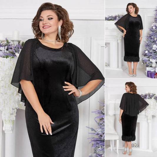 🌹🌹【S~5XL】Nové elegantné a pohodlné čierne šaty z roku 2024 