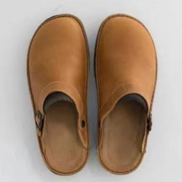 👍😎 [38–48] Visokokakovostni moški usnjeni copati, udobni in ohlapni