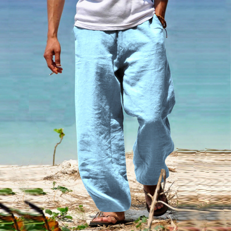 👖🕺【S–5XL】 Pantaloni bărbătești de vară, largi și cu croială dreaptă.