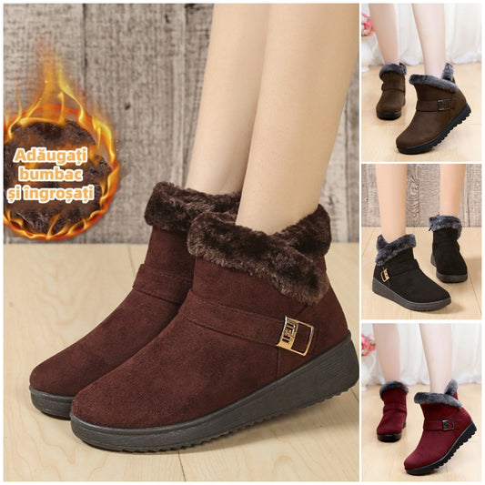 💥【35-43】👢Talpă moale anti-alunecare plus cizme de bumbac îngroșate catifelate