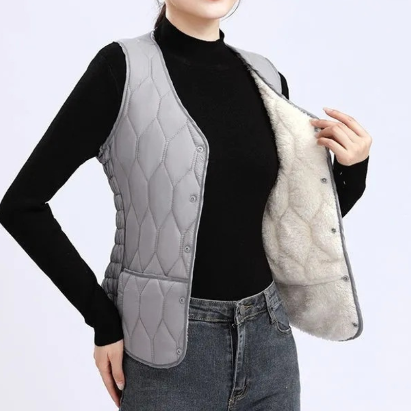 💟 Ženski kratek telovnik za spodnje nošenje. Nov, lahek, topel brezrokavnik za jesen in zimo