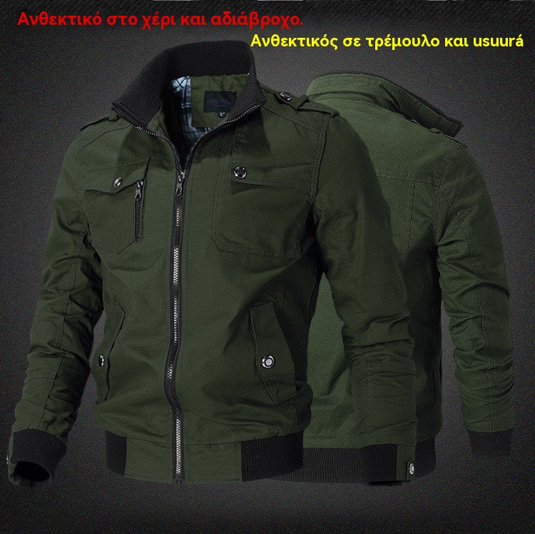 👍🔥 [M-5XL] Νέο ανδρικό στρατιωτικό μπουφάν, βαρύ, υψηλής ποιότητας, ζεστό