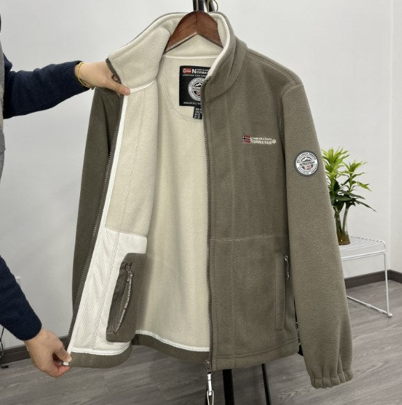 ❄【XS-3XL】 Bărbați casual casual cald toamna și iarna gros catifea fleece plus dimensiunea bărbați sacou