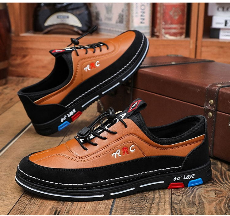 🔥Cele mai bune produse noi🔥【39-48】Pantofi bărbătești casual de afaceri din piele impermeabili și rezistenți la pete, cu talpă moale, confortabili la purtare