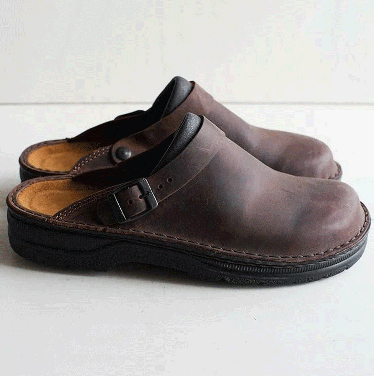 👍😎 [38–48] Visokokakovostni moški usnjeni copati, udobni in ohlapni