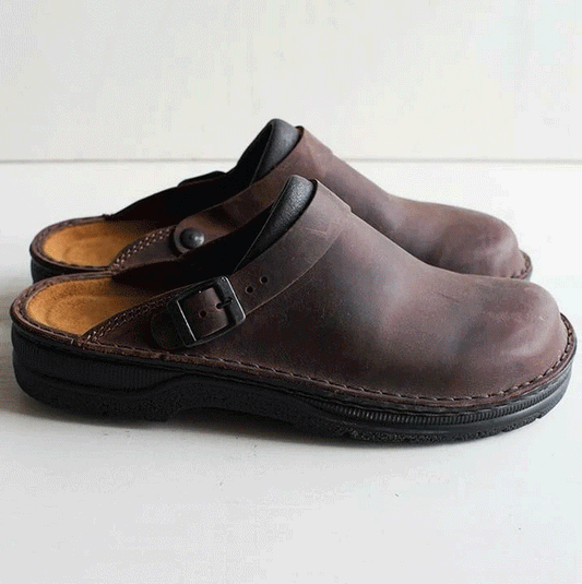 👍😎 [38–48] Visokokakovostni moški usnjeni copati, udobni in ohlapni