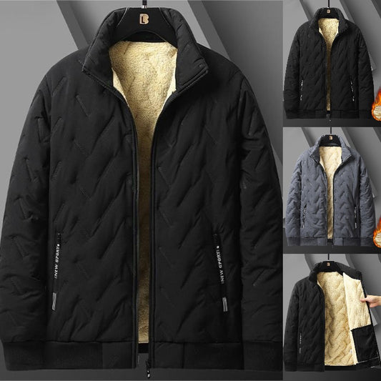 【L-7XL】Pánska jesenno-zimná bunda, teplá, voľná, nepremokavá a vetruodolná