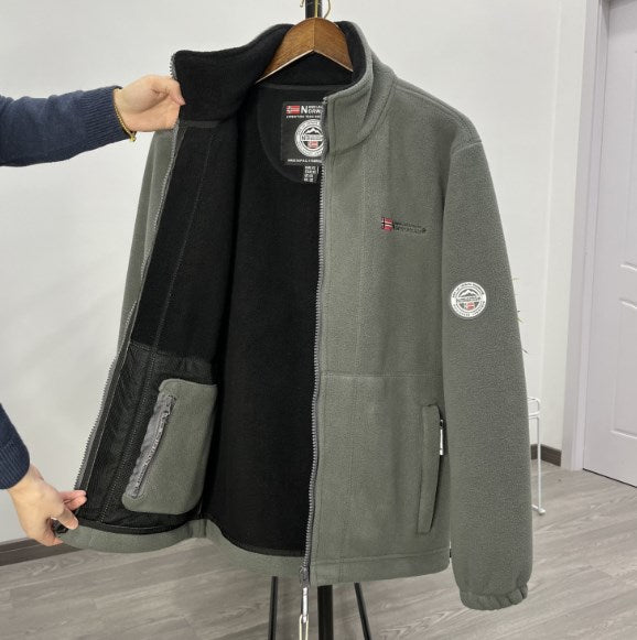 ❄【XS-3XL】 Bărbați casual casual cald toamna și iarna gros catifea fleece plus dimensiunea bărbați sacou