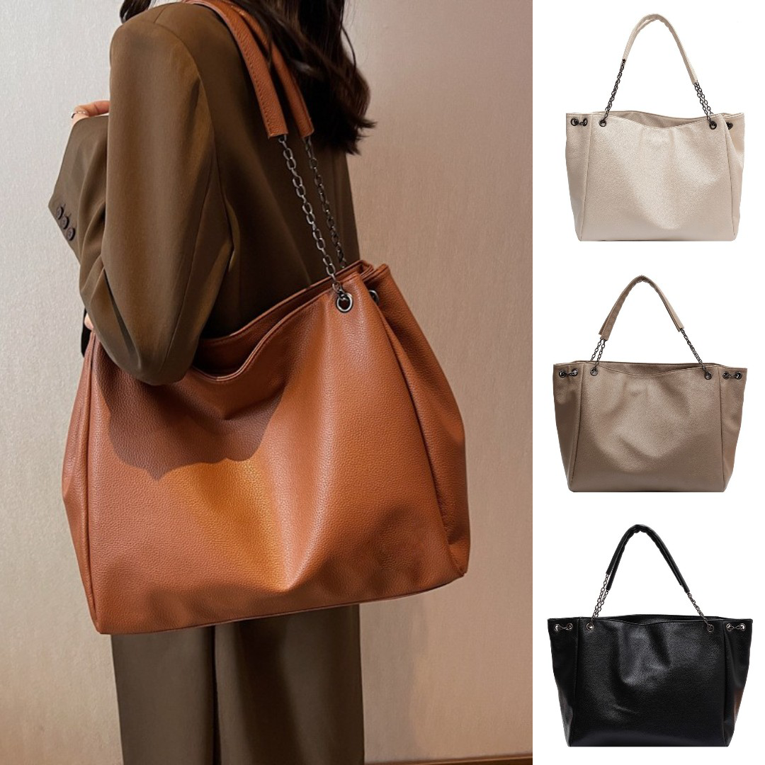 👜👝【Capacitate extra mare】Geantă de umăr din piele pentru femei, cu capacitate mare.