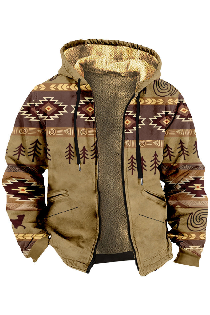 ✨👔【S-4XL】Podzimní a zimní ležérní pánský kabát s tlustým sametem a teplou kapucí z jehněčí vlny