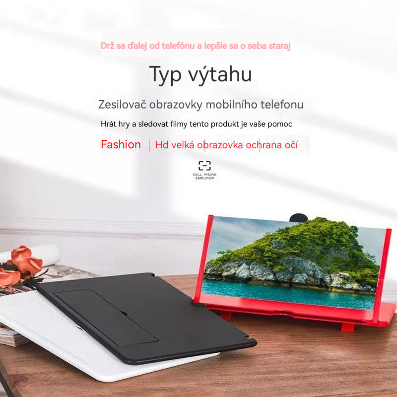 🔥Sleva - Mobilní lupa na obrazovce, nejnovější verze✨ (jasnější, ochrana očí před modrým světlem, 3D zobrazení, vhodné pro všechny věkové kategorie)