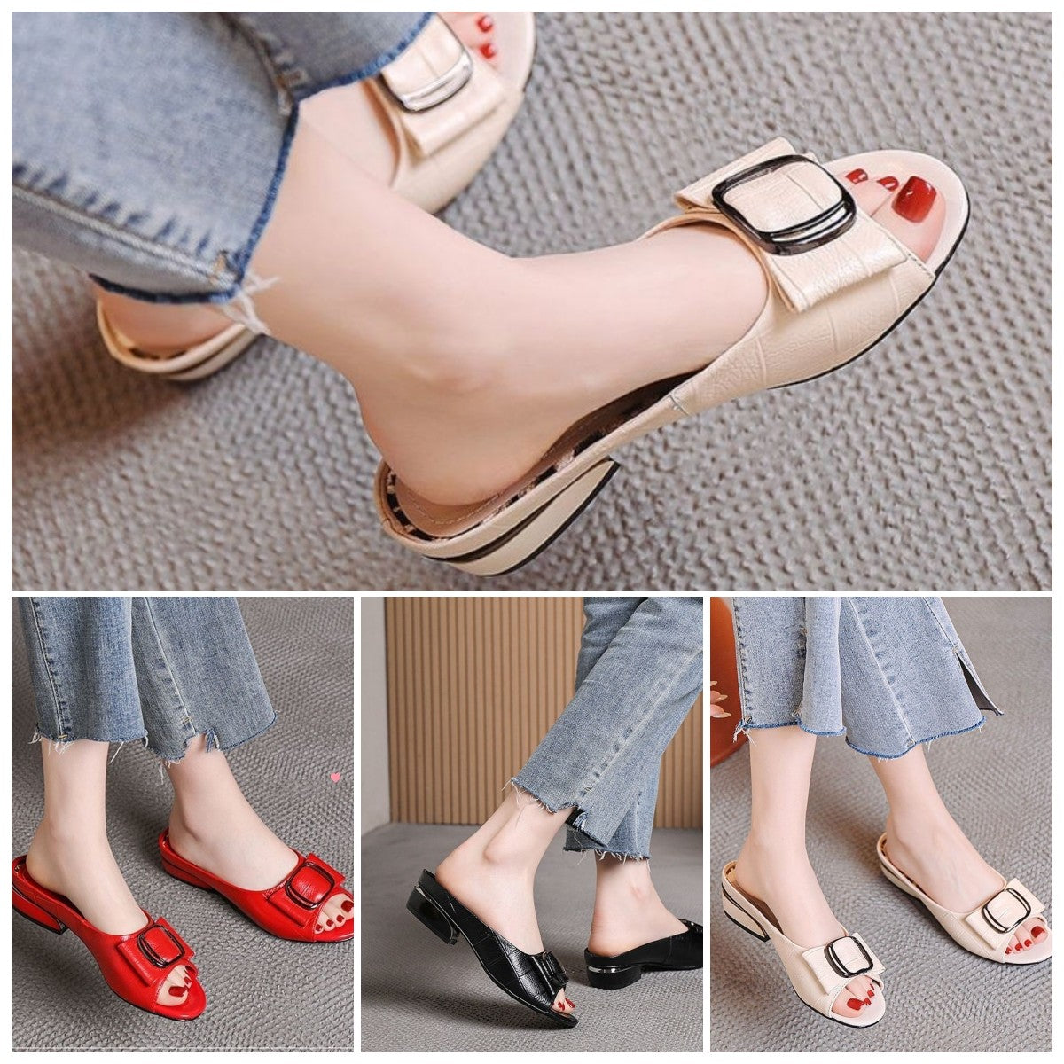 ❤🌷【34-40】Papuci super comozi pentru gura de pest