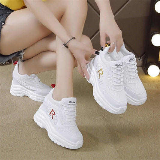【35-40】2025 noi pantofi sport cu plasă respirabil, care măresc înălțimea