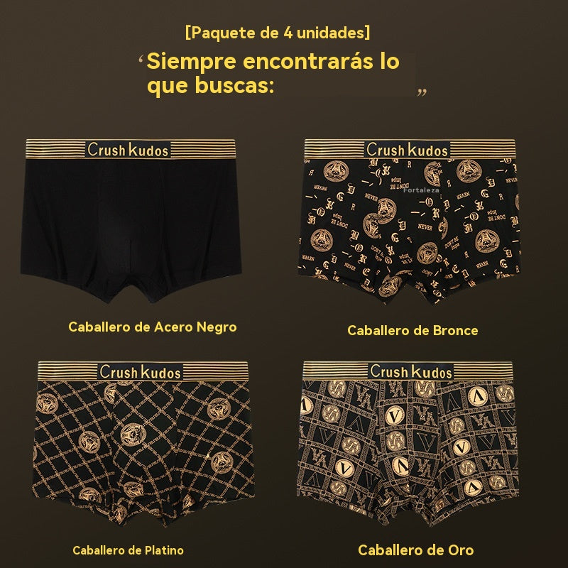 🔥【Kupte 2 a získejte 2 zdarma】🚹✅💥【40-140 kg】Pánské prodyšné spodní prádlo z ledového hedvábí, bezešvé pohodlné spodní prádlo, nadměrné velikosti, módní potisk