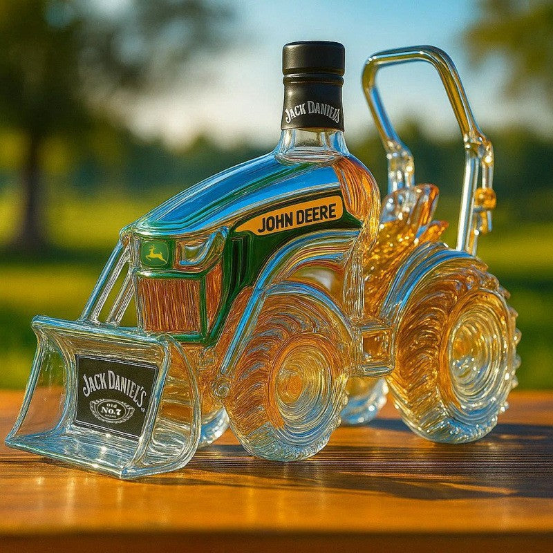 🥂Sticlă de whisky în formă de tractor