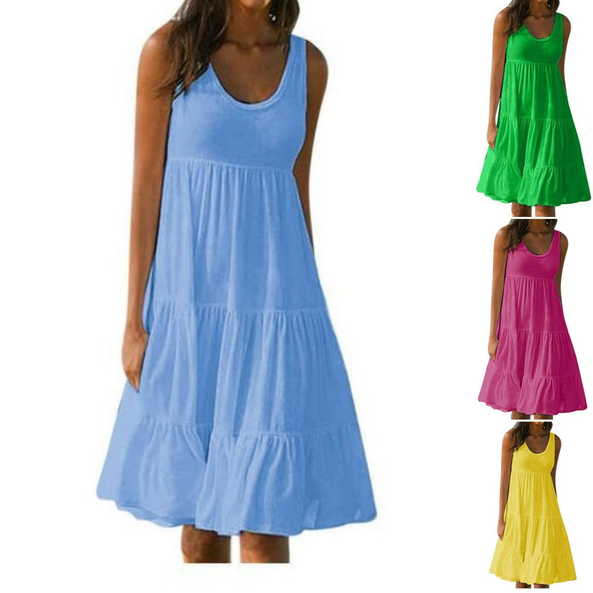 👗 Rochie simplă de culoare uni