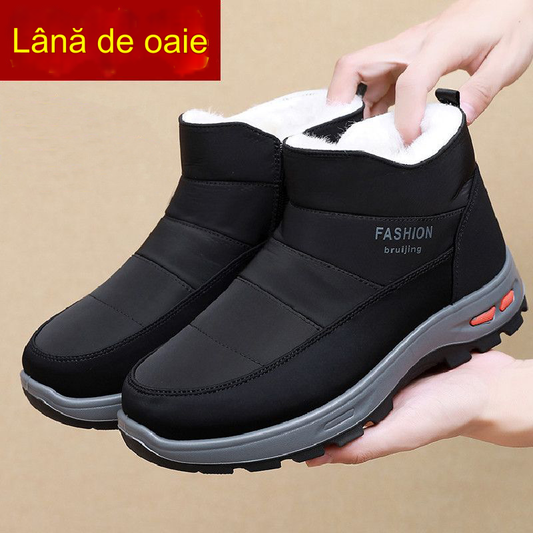 🔥【39-45】👟Cizme de zăpadă impermeabile din bumbac pentru bărbați❄️Lână pură