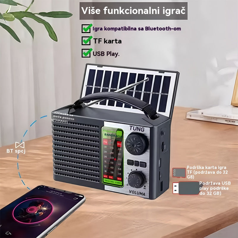 💥🏕️Večnamenski prenosni radio, AM radio, stabilna Bluetooth kartica, večpasovni zvok