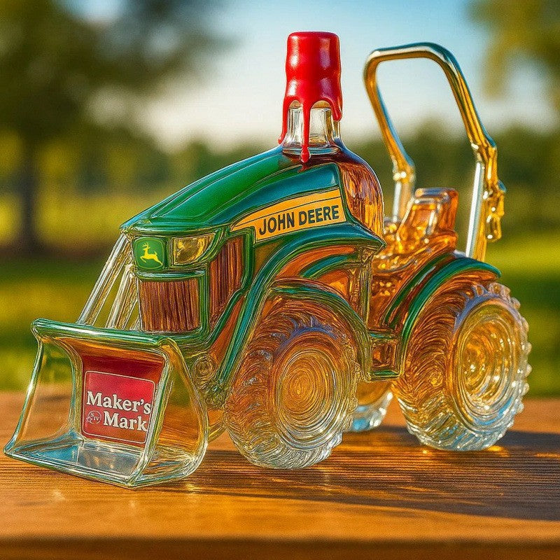 🥂Sticlă de whisky în formă de tractor