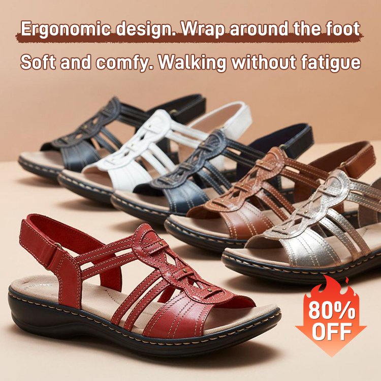 👡【35-43】Sandale moi și confortabile din piele pentru femei.