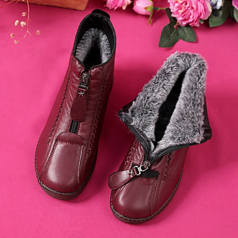 🩰🔥【35-42】Ženski jesenski in zimski škornji z mehkim podplatom in zadrgo, modni in udobni