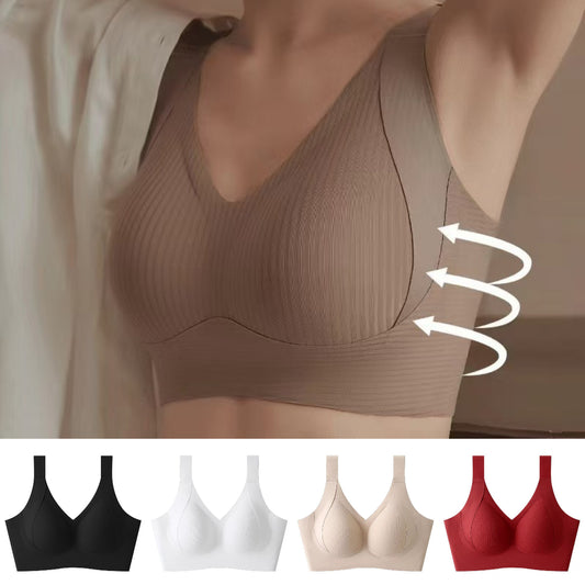 💟【Ofertă limitată în timp】🎁【40-100 kg】Sutien de sustinere moale, fara cusaturi, cupa plina