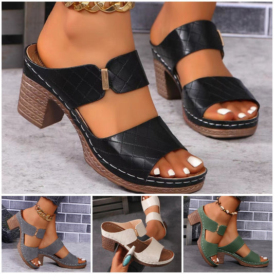 😊👡【Vânzare la cald】【36-43】 2025 noi papuci cu toc înalt