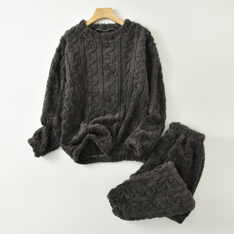 🌺【45-90kg】✨ Dámska mäkká a pohodlná teplá zimná pyžamová súprava