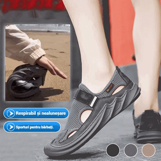👞💨【39-47】✨Sandale de vară pentru bărbați, casual, respirabile, cu talpă moale din plasă.