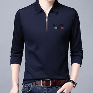👔💁‍♂️ Tricou polo cu mânecă lungă pentru bărbați