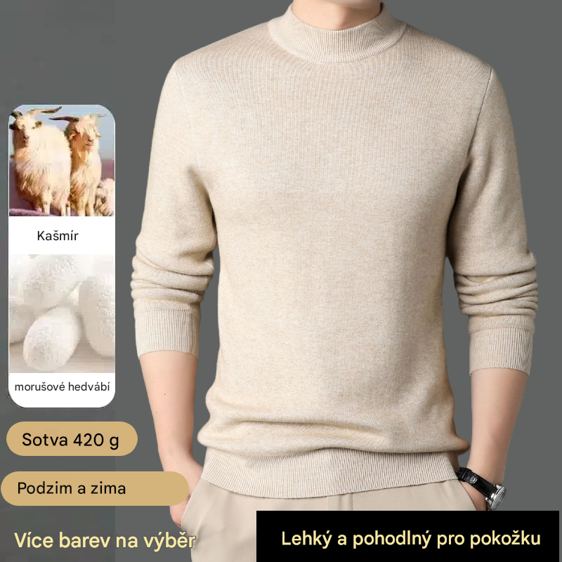 🔥【M-4XL】Pánská košile s kašmírovým límcem ✅ měkká a jemná na pokožku ✅ moderní a snadno kombinovatelná