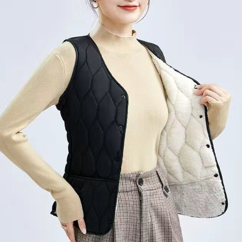 💟 Ženski kratek telovnik za spodnje nošenje. Nov, lahek, topel brezrokavnik za jesen in zimo